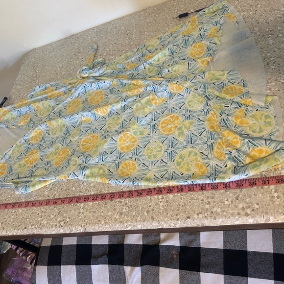 LANDS' END Large Ruffle Hem Cover-up Wrap Dress UPF 50 - Picture 7 of 8